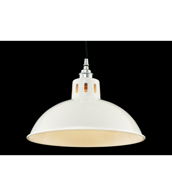 Osson Dome Pendant White Chrome-2