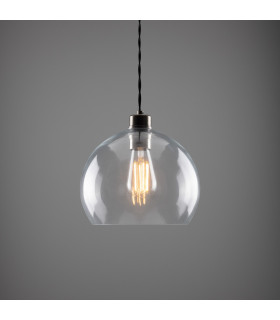 Eden 25cm Dome Pendant Antique Silver-1