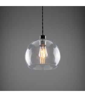 Eden 25cm Dome Pendant Antique Silver-2