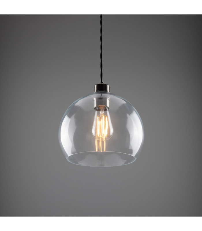 Eden 25cm Dome Pendant Antique Silver-2