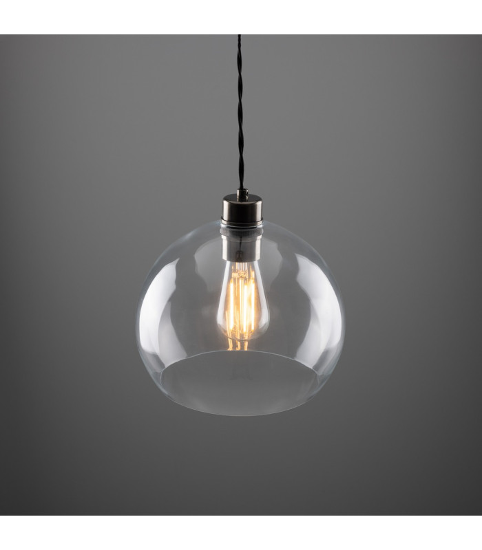 Eden 25cm Dome Pendant Antique Silver-3