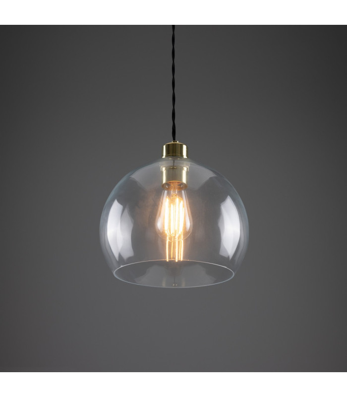 Eden 25cm Dome Pendant Polished Brass-2