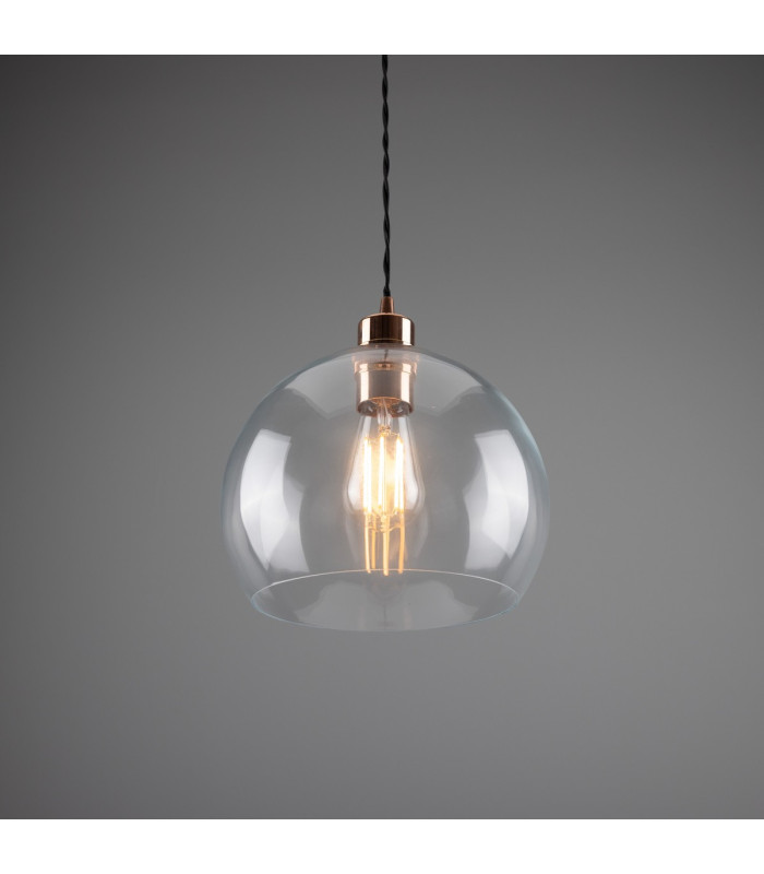 Eden 25cm Dome Pendant Polished Copper-3