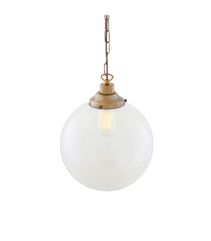 Riad 30cm Globe Pendant Antique Brass-3