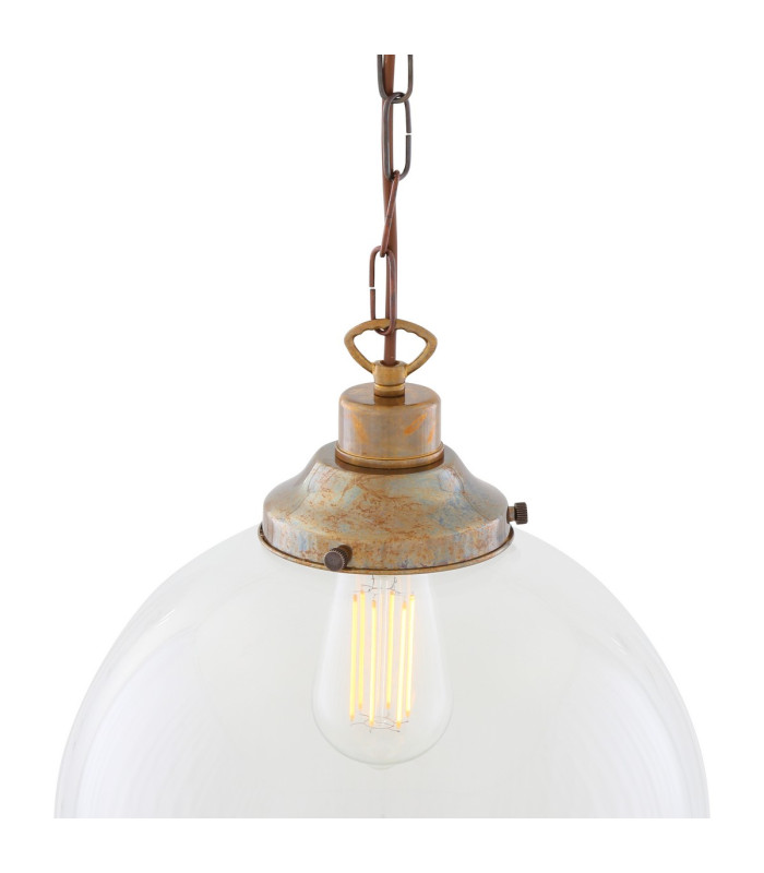 Riad 30cm Globe Pendant Antique Brass-4