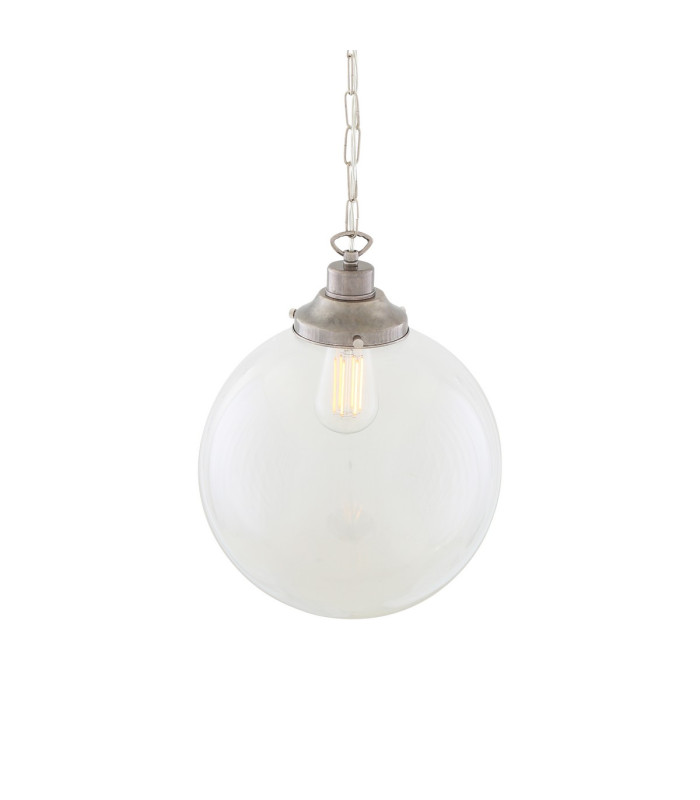 Riad 30cm Globe Pendant Antique Silver-3
