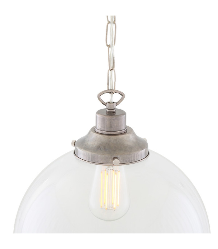 Riad 30cm Globe Pendant Antique Silver-4