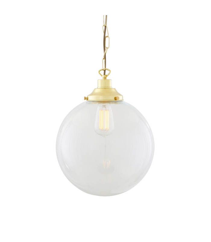 Riad 30cm Globe Pendant Polished Brass-1