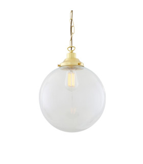 Riad 30cm Globe Pendant Polished Brass-2