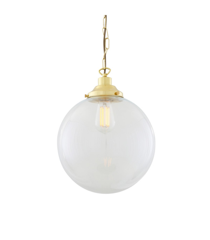 Riad 30cm Globe Pendant Polished Brass-2
