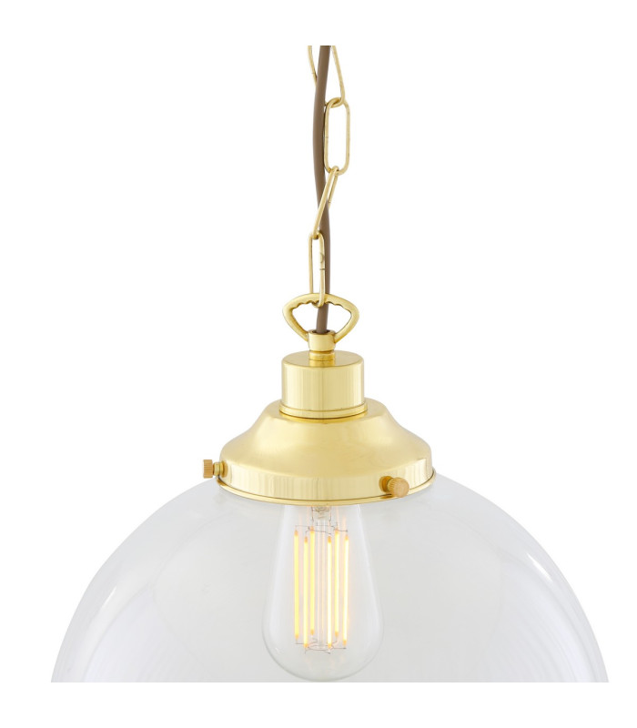 Riad 30cm Globe Pendant Polished Brass-4