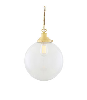 Riad 30cm Globe Pendant Satin Brass-1