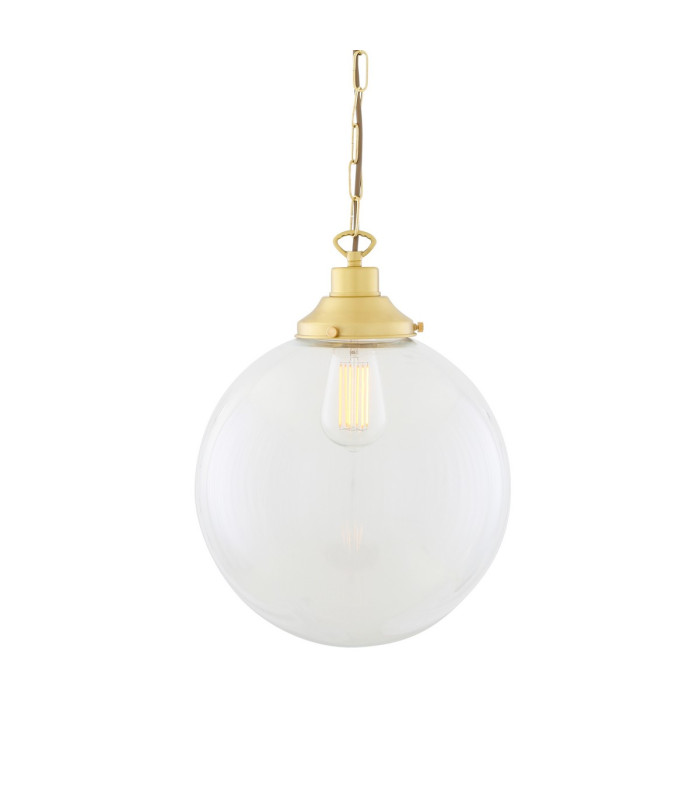 Riad 30cm Globe Pendant Satin Brass-1