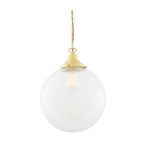 Riad 30cm Globe Pendant Satin Brass-2