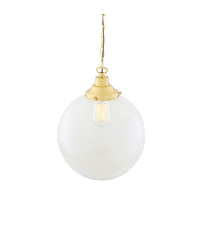 Riad 30cm Globe Pendant Satin Brass-3