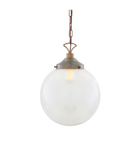 Riad 35cm Globe Pendant Antique Brass-1
