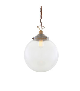 Riad 35cm Globe Pendant Antique Brass-2