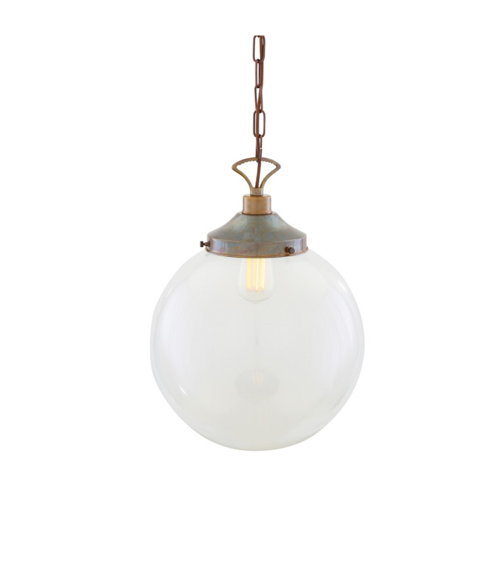 Riad 35cm Globe Pendant Antique Brass-3