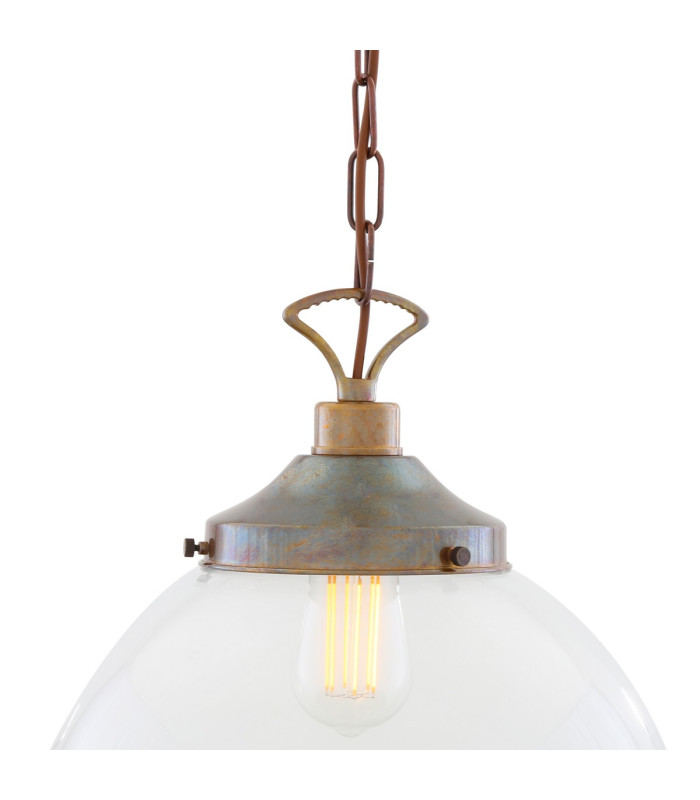 Riad 35cm Globe Pendant Antique Brass-4