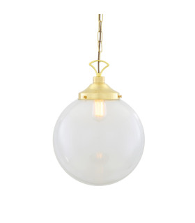 Riad 35cm Globe Pendant Polished Brass-1