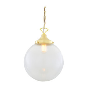 Riad 35cm Globe Pendant Polished Brass-2