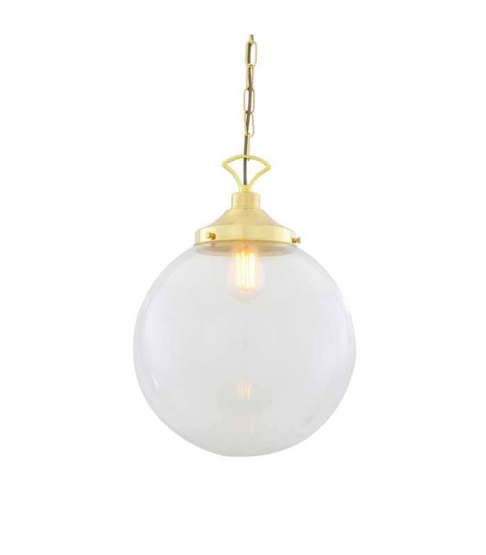 Riad 35cm Globe Pendant Polished Brass-2