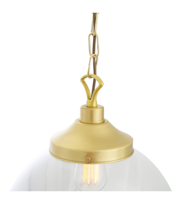 Riad 35cm Globe Pendant Satin Brass-5