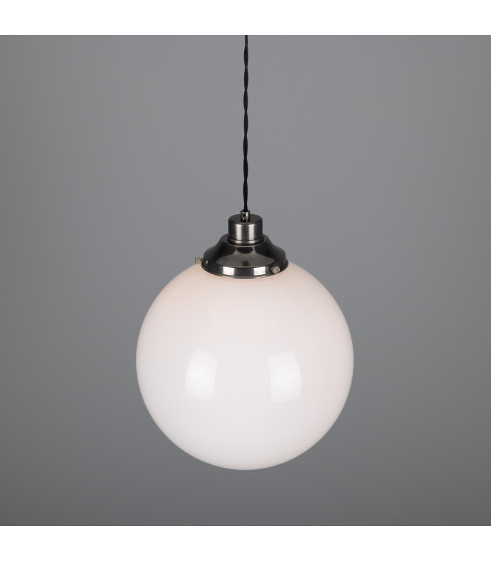 Gentry 30cm Globe Pendant Antique Silver-3