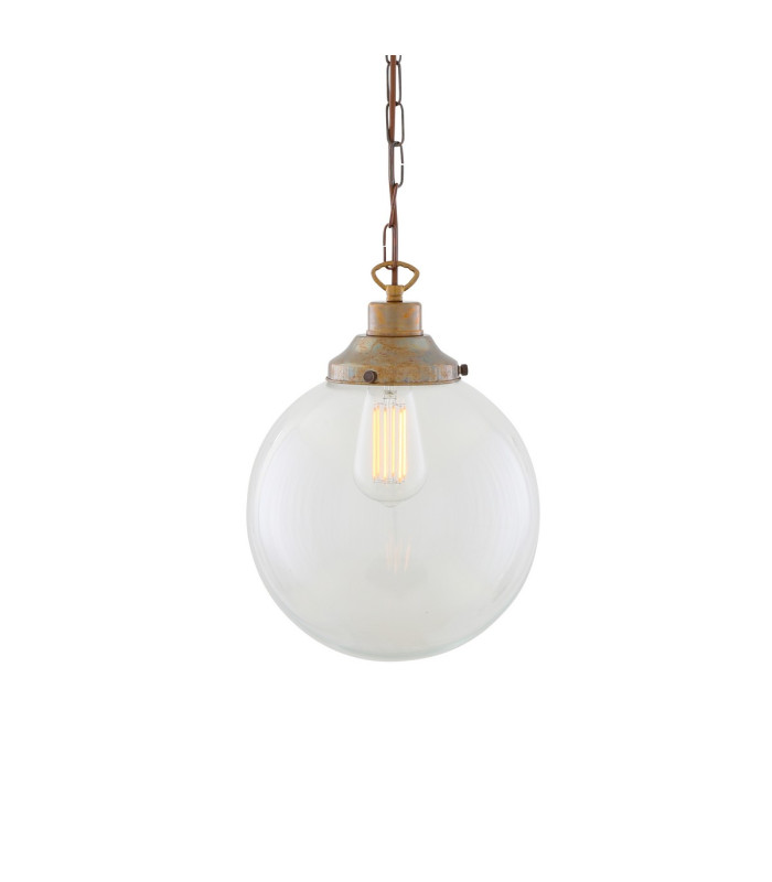 Riad 25cm Globe Pendant Antique Brass-1
