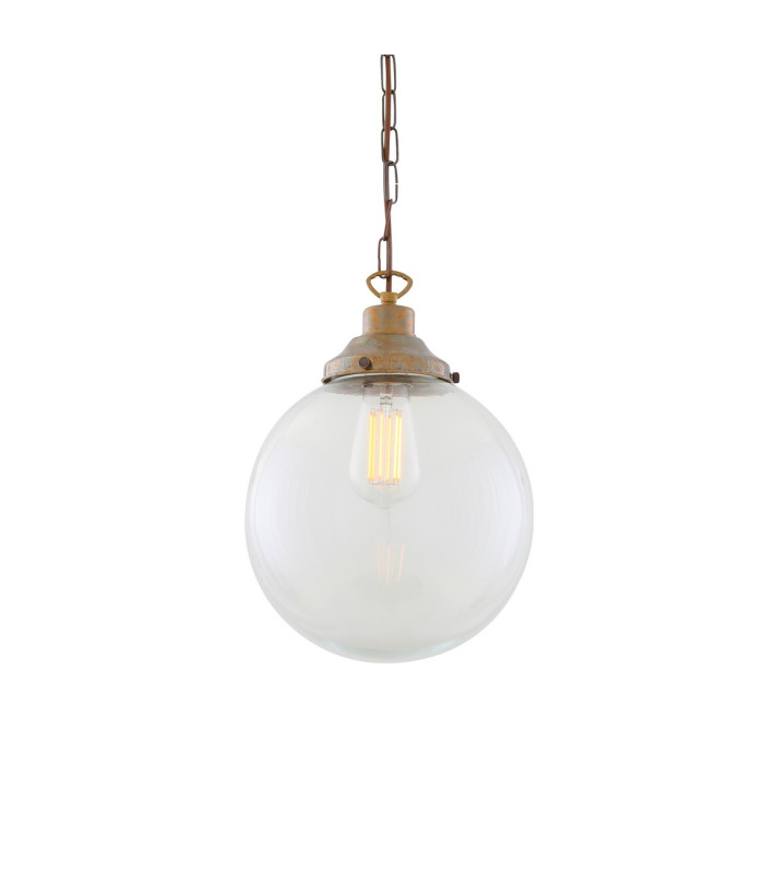 Riad 25cm Globe Pendant Antique Brass-2