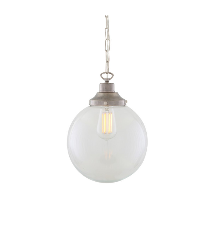 Riad 25cm Globe Pendant Antique Silver-1
