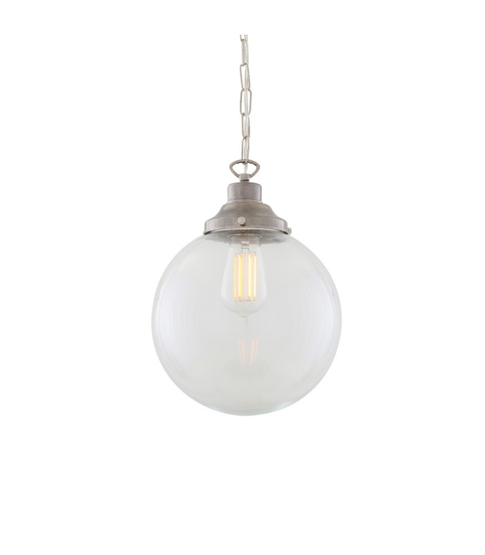 Riad 25cm Globe Pendant Antique Silver-2