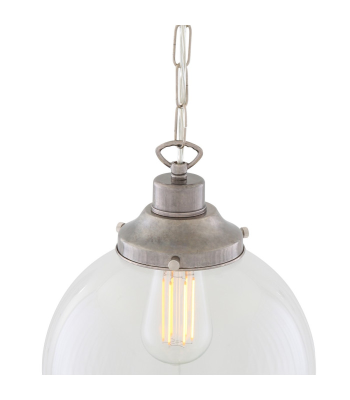Riad 25cm Globe Pendant Antique Silver-3