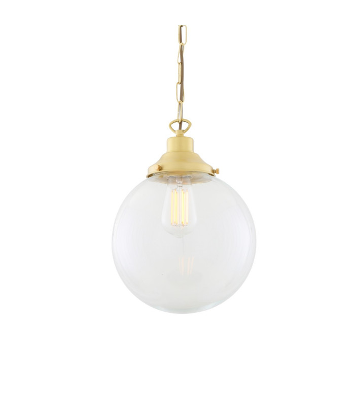 Riad 25cm Globe Pendant Satin Brass-2