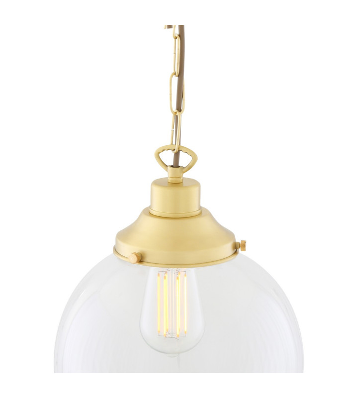 Riad 25cm Globe Pendant Satin Brass-3
