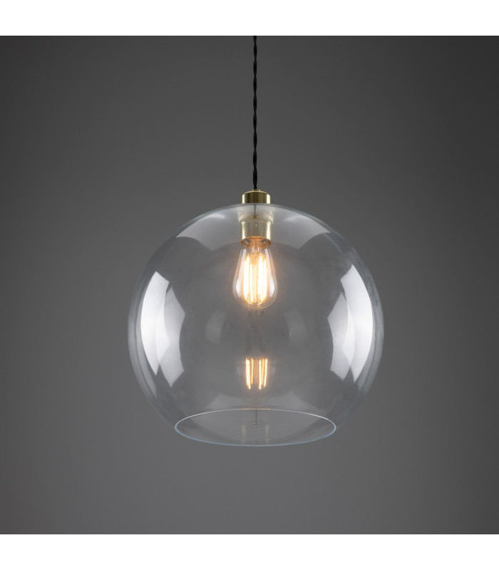 Eden 35cm Globe Pendant Polished Brass-4