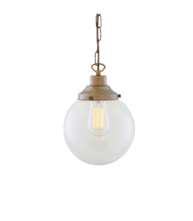 Riad 20cm Globe Pendant Antique Brass-1