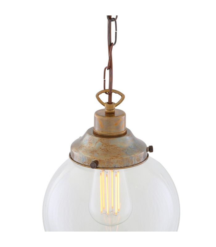Riad 20cm Globe Pendant Antique Brass-3