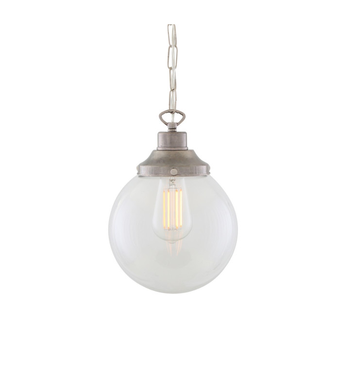 Riad 20cm Globe Pendant Antique Silver-1