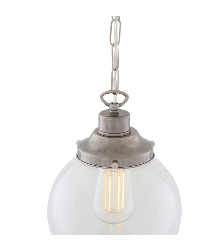 Riad 20cm Globe Pendant Antique Silver-3
