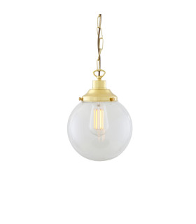 Riad 20cm Globe Pendant Polished Brass-1
