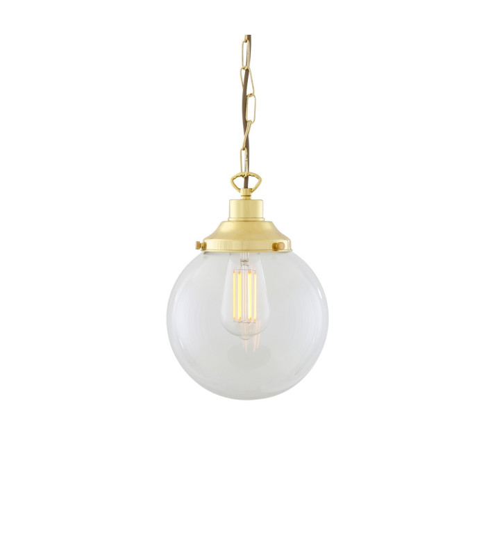 Riad 20cm Globe Pendant Polished Brass-1