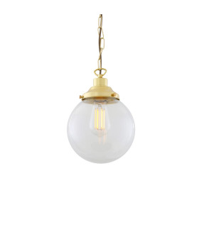 Riad 20cm Globe Pendant Polished Brass-2