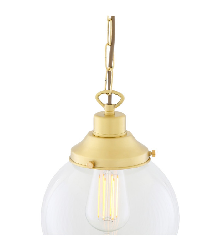 Riad 20cm Globe Pendant Satin Brass-3