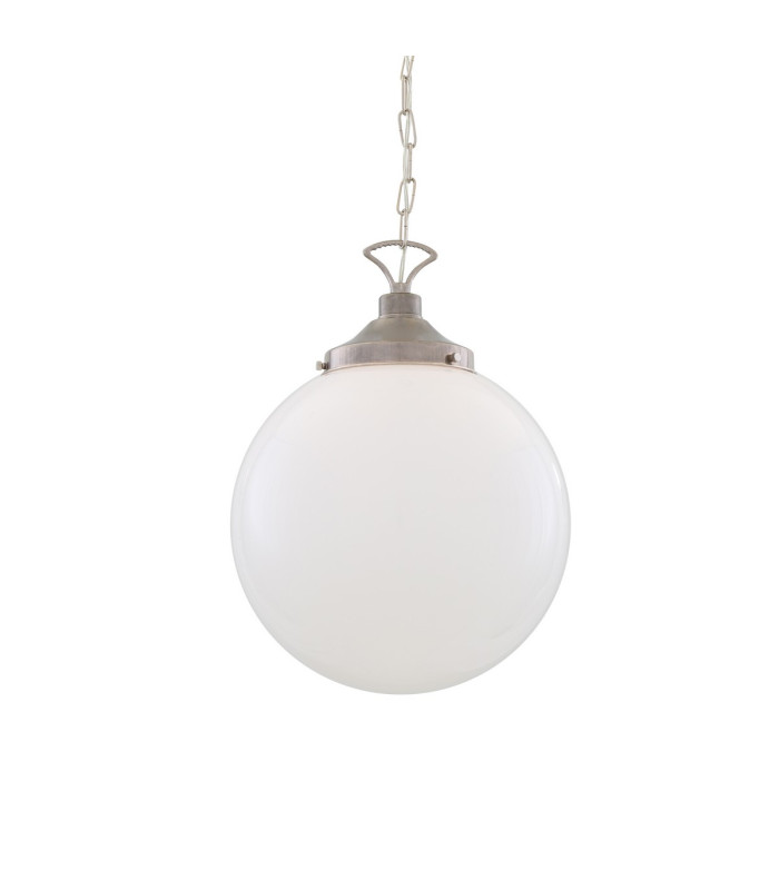 Yerevan 35cm Globe Pendant Antique Silver-2