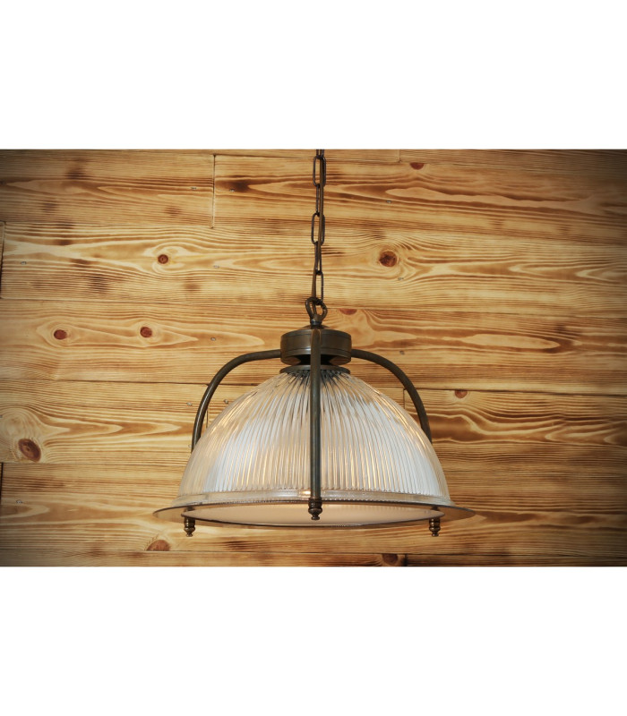 Bousta Holophane Dome Pendant Diffuser Antique Brass-1