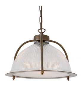 Bousta Holophane Dome Pendant Diffuser Antique Brass-2