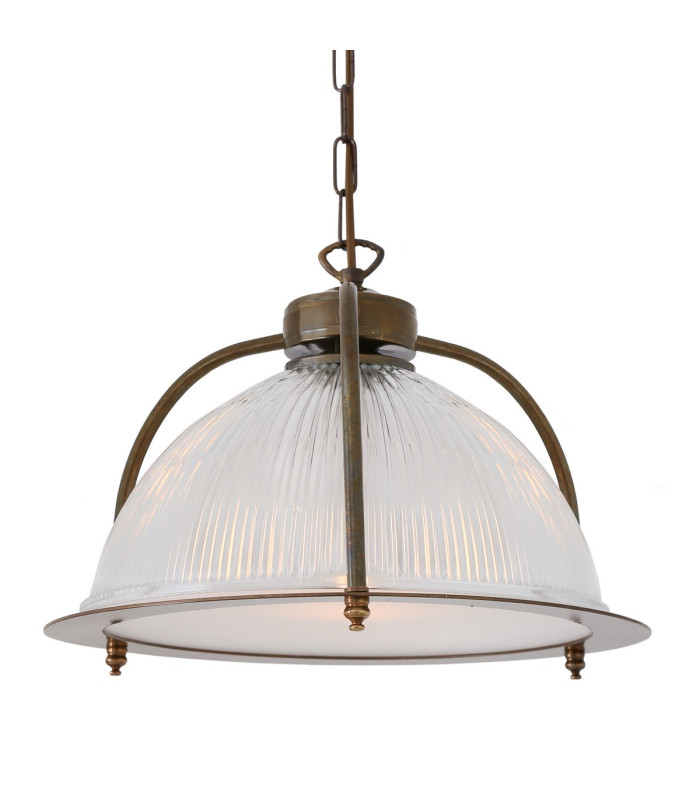 Bousta Holophane Dome Pendant Diffuser Antique Brass-2