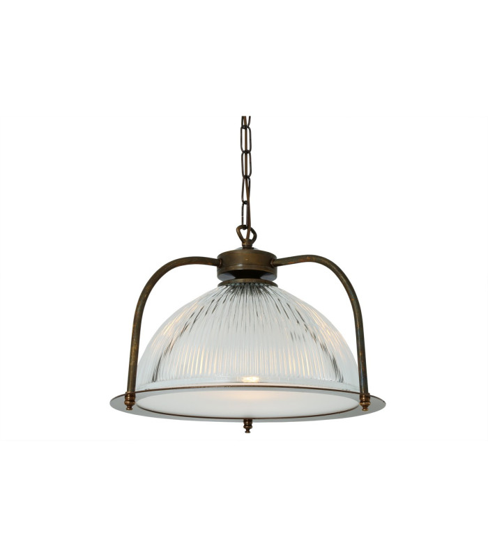 Bousta Holophane Dome Pendant Diffuser Antique Brass-3