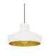 Passion Dome Pendant White & Brushed Brass-1